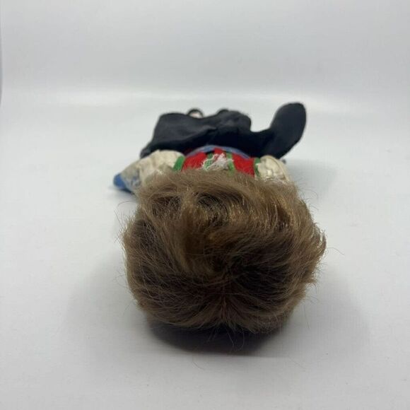 Vintage Doll Ethnic Dress Blue Green Red Lace Trims Sleepy Eyes 11" - Picture 10 of 16